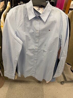 Tommy Hilfiger Pale Blue Men's Button-Down Dress Shirt